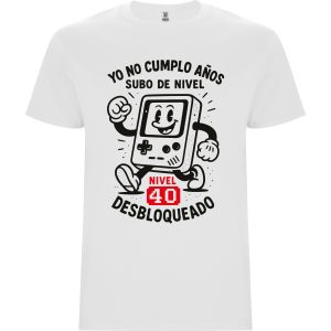 Camiseta Cumpleaños Retro Gamer Blanca