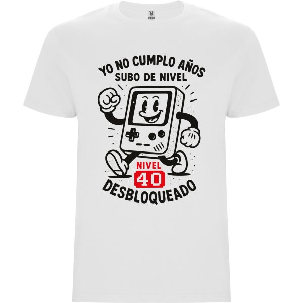Camiseta Cumpleaños Retro Gamer Blanca