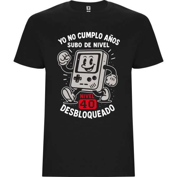 Camiseta Cumpleaños Retro Gamer Negra